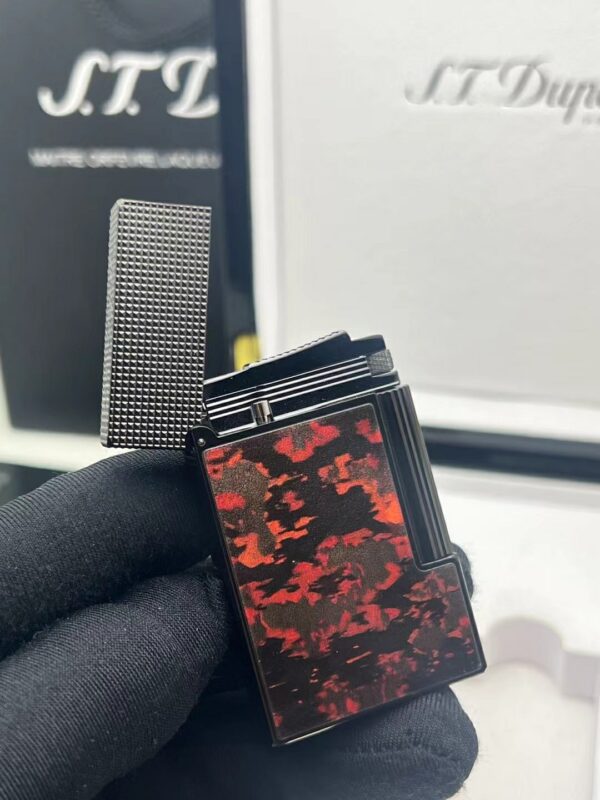 S.T.Dupont Carbon Fiber Series Blazing Lava Resonant Sound Lighter - 图片 6