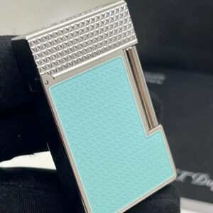 S.T. Dupont Guilloché Edition Blue Solid Copper Ligne 2 Lighter