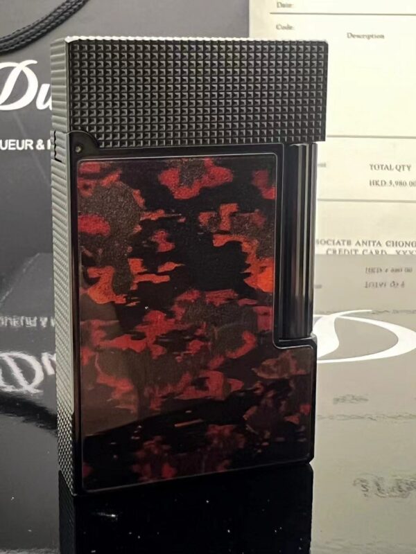 S.T.Dupont Carbon Fiber Series Blazing Lava Resonant Sound Lighter - 图片 2