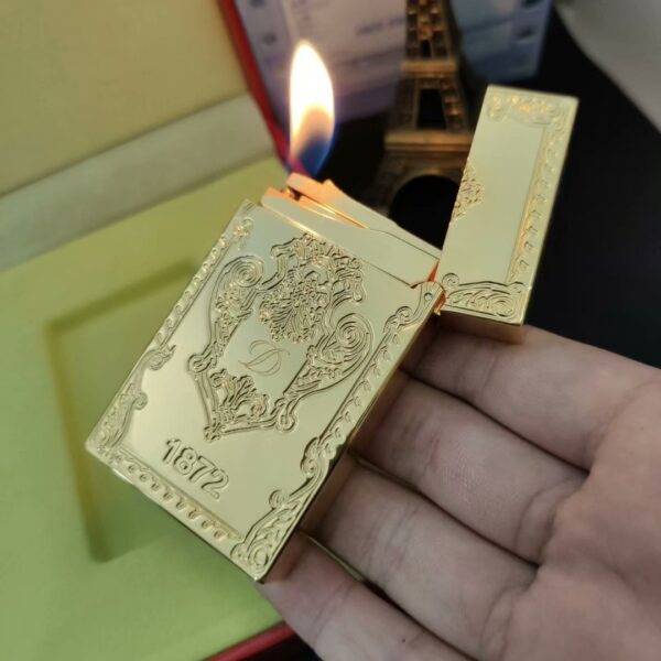 French ST Dupont 1872 Solid Brass Resonant Sound Lighter, ST Dupont - 图片 3