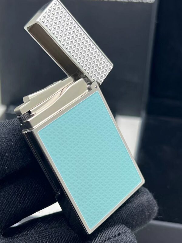 S.T. Dupont Guilloché Edition Blue Solid Copper Ligne 2 Lighter - 图片 3