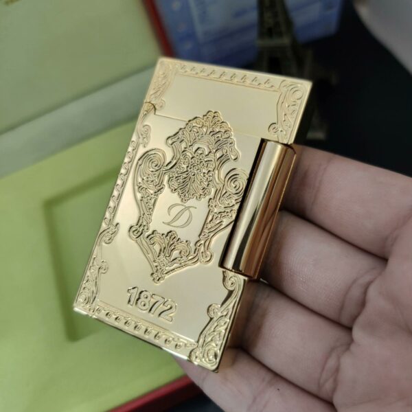 French ST Dupont 1872 Solid Brass Resonant Sound Lighter, ST Dupont - 图片 2